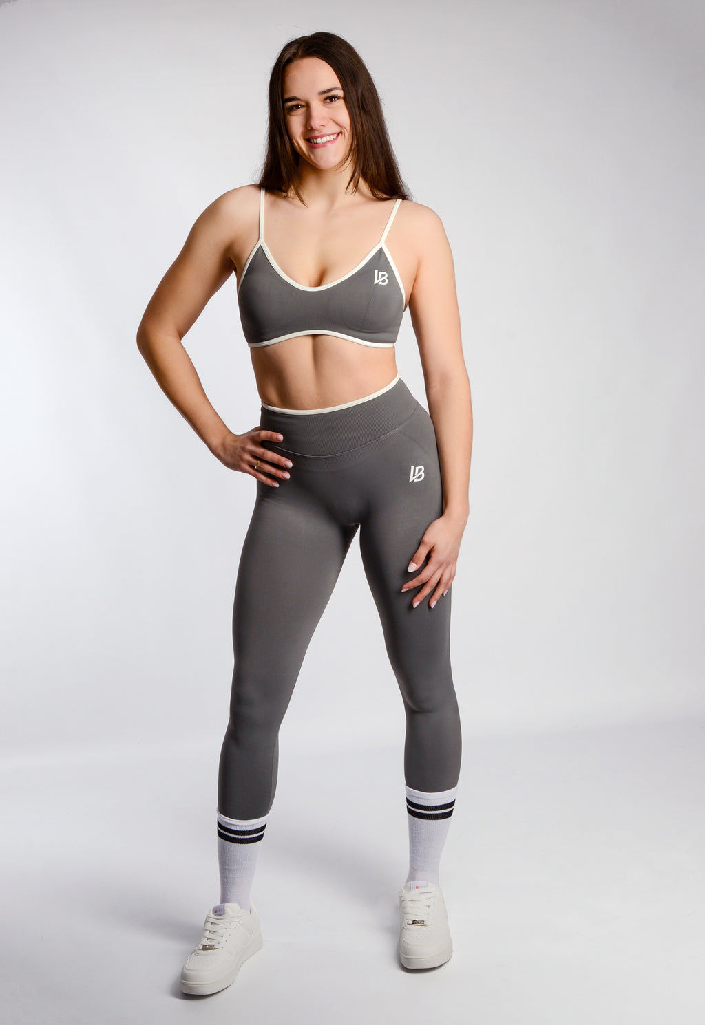 ATHLETIC Leggings - Grey X White