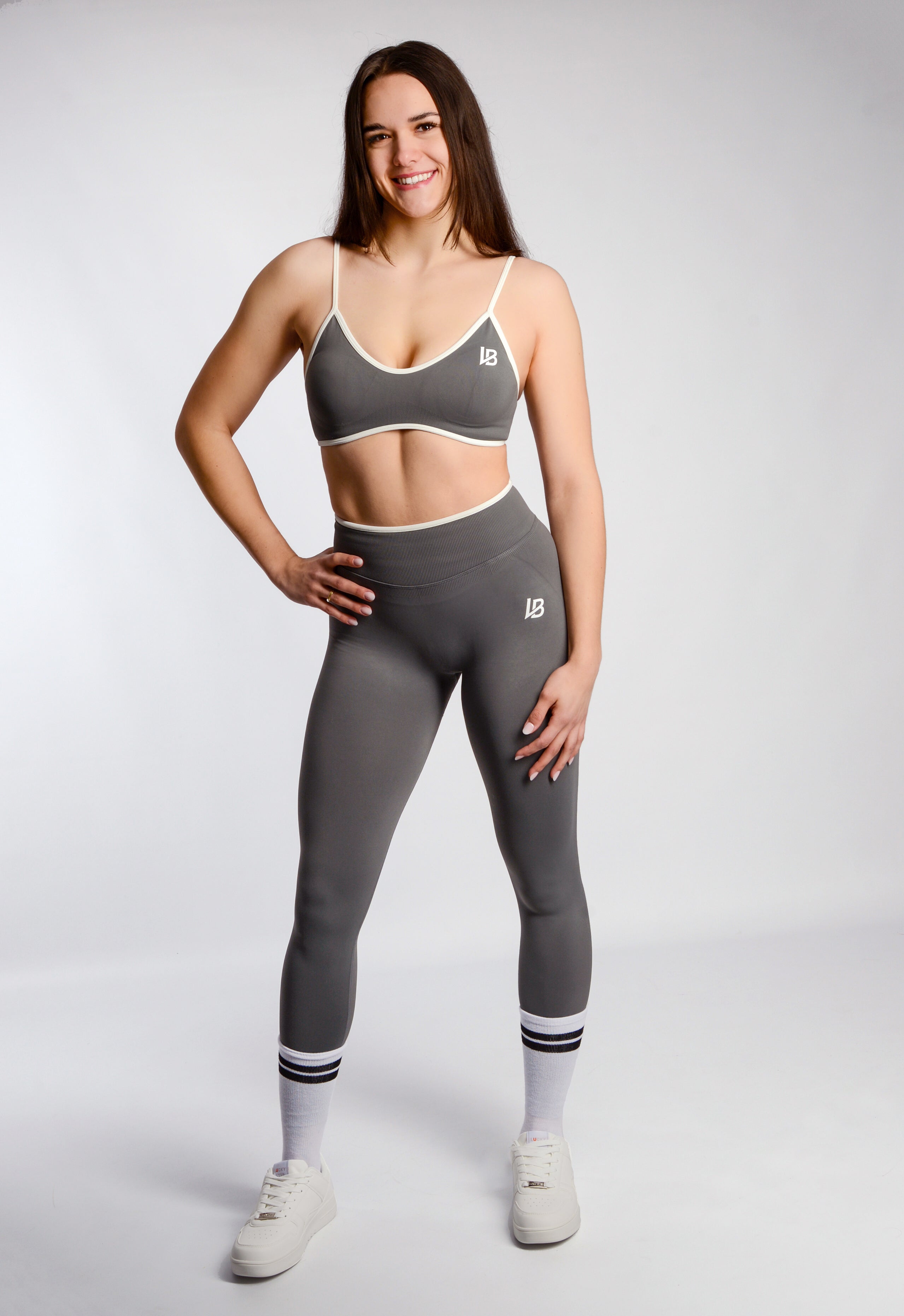 ATHLETIC Leggings - Grey X White