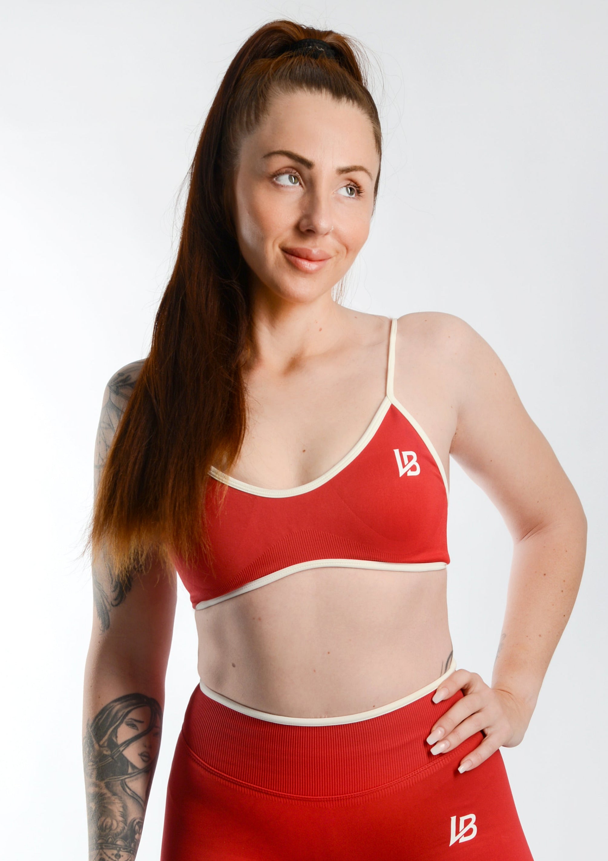 ATHLETIC Bra - Cherry X White