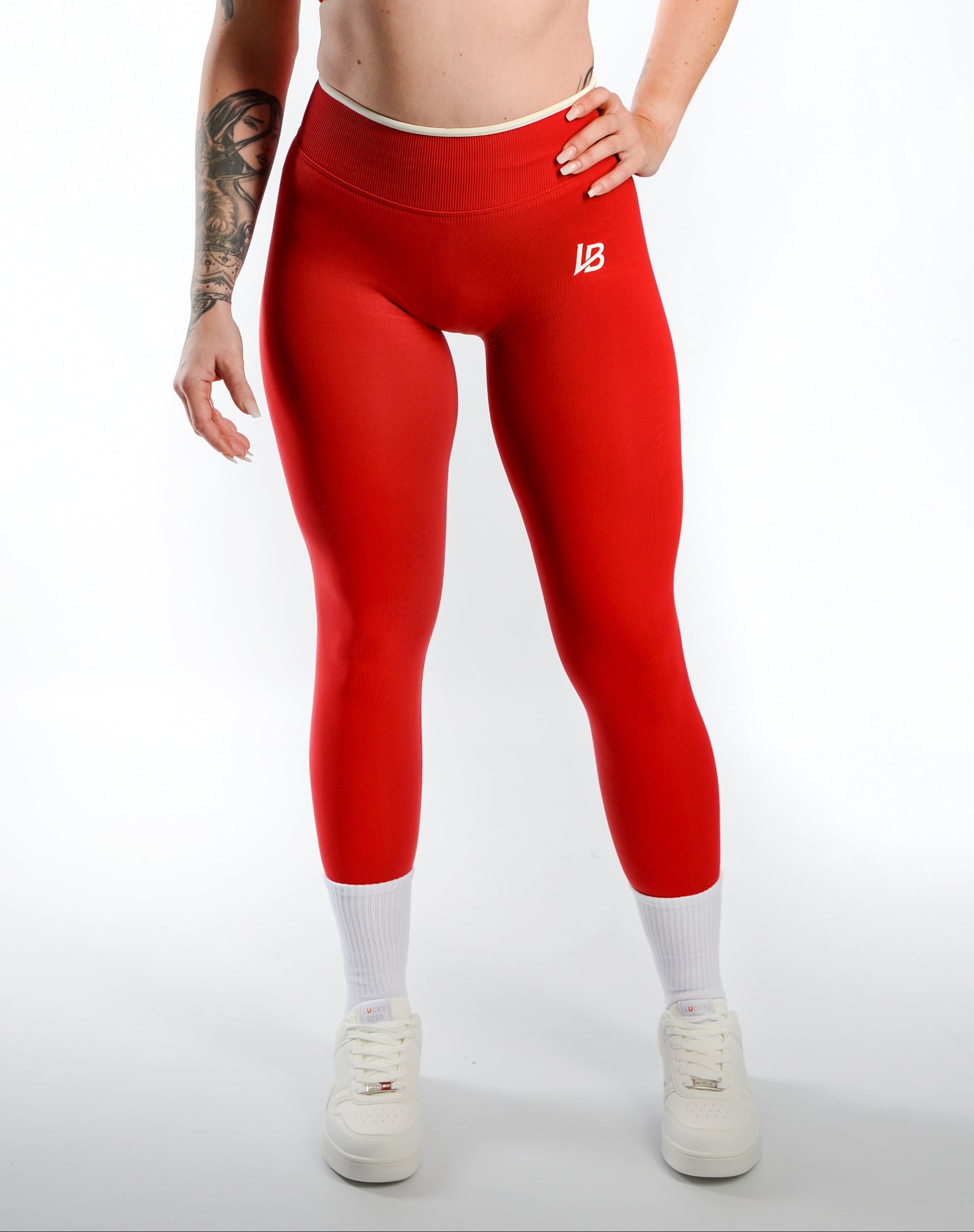 ATHLETIC Leggings – Cherry X White