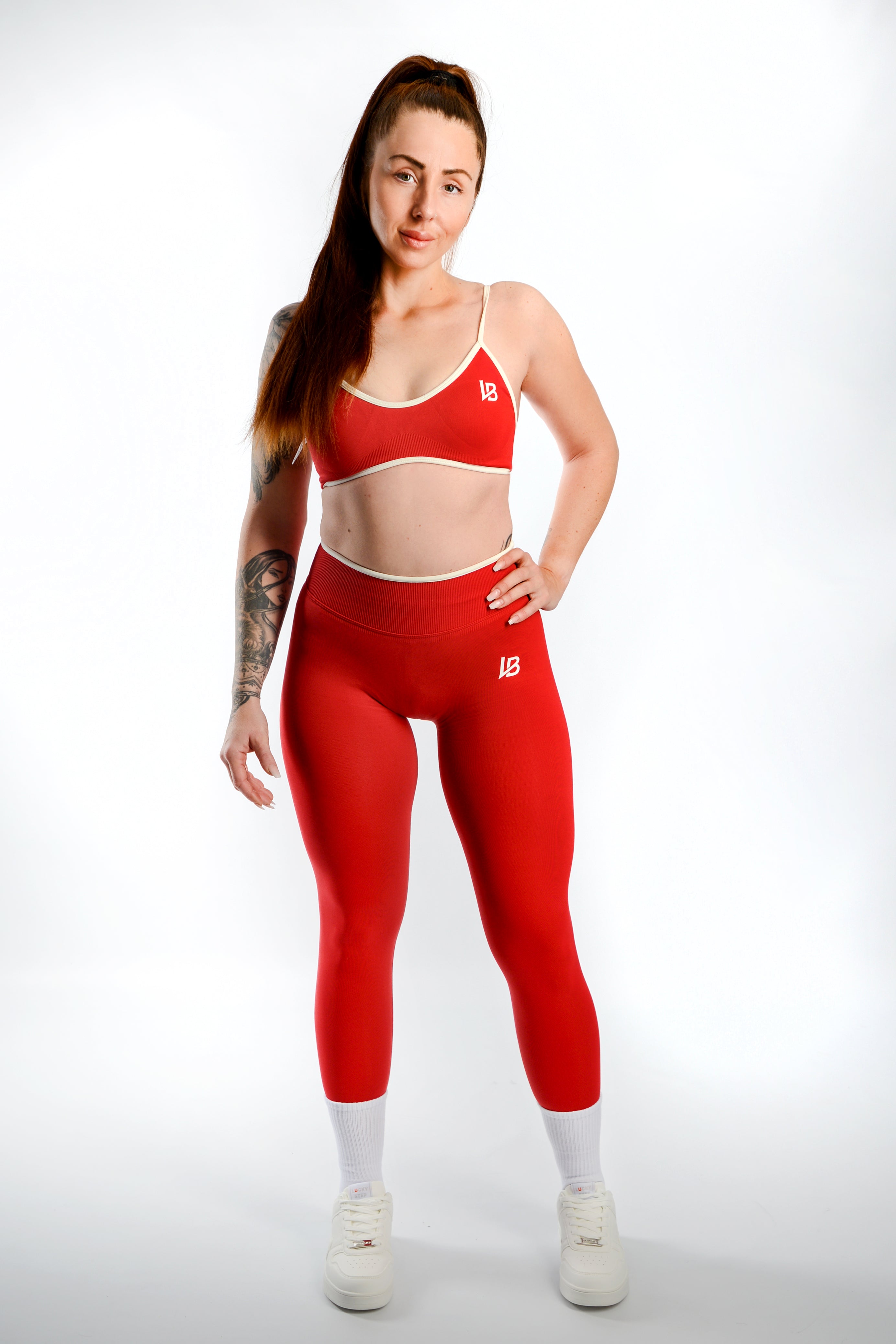 ATHLETIC Bra - Cherry X White