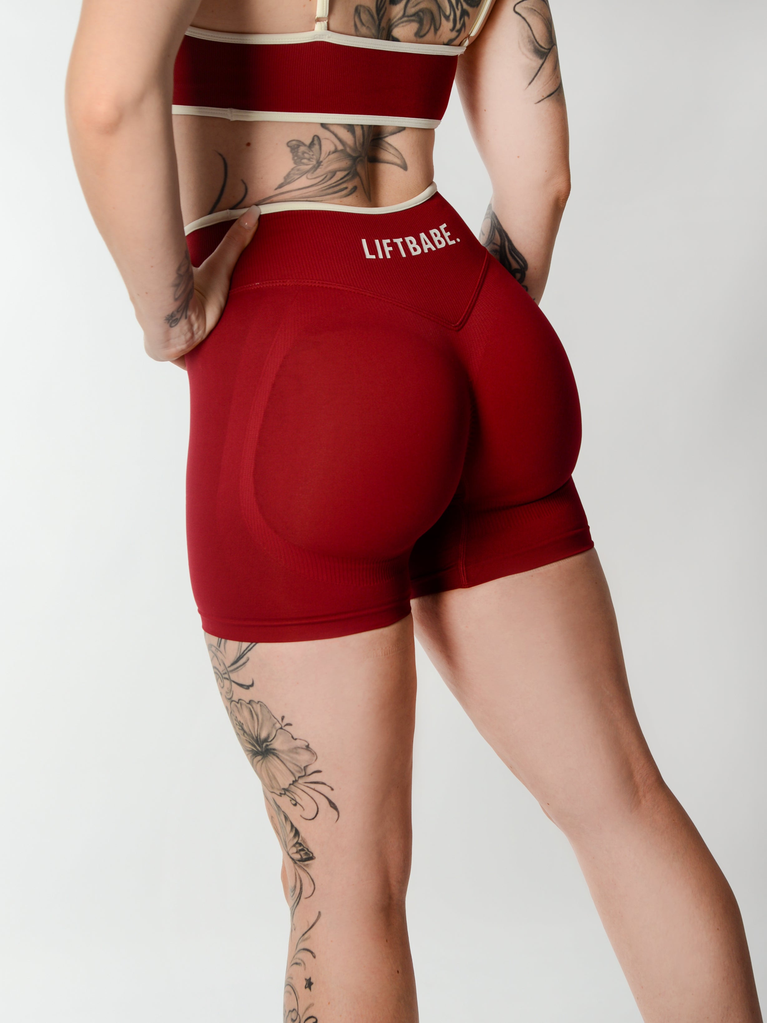 ATHLETIC Shorts - Burgundy X White