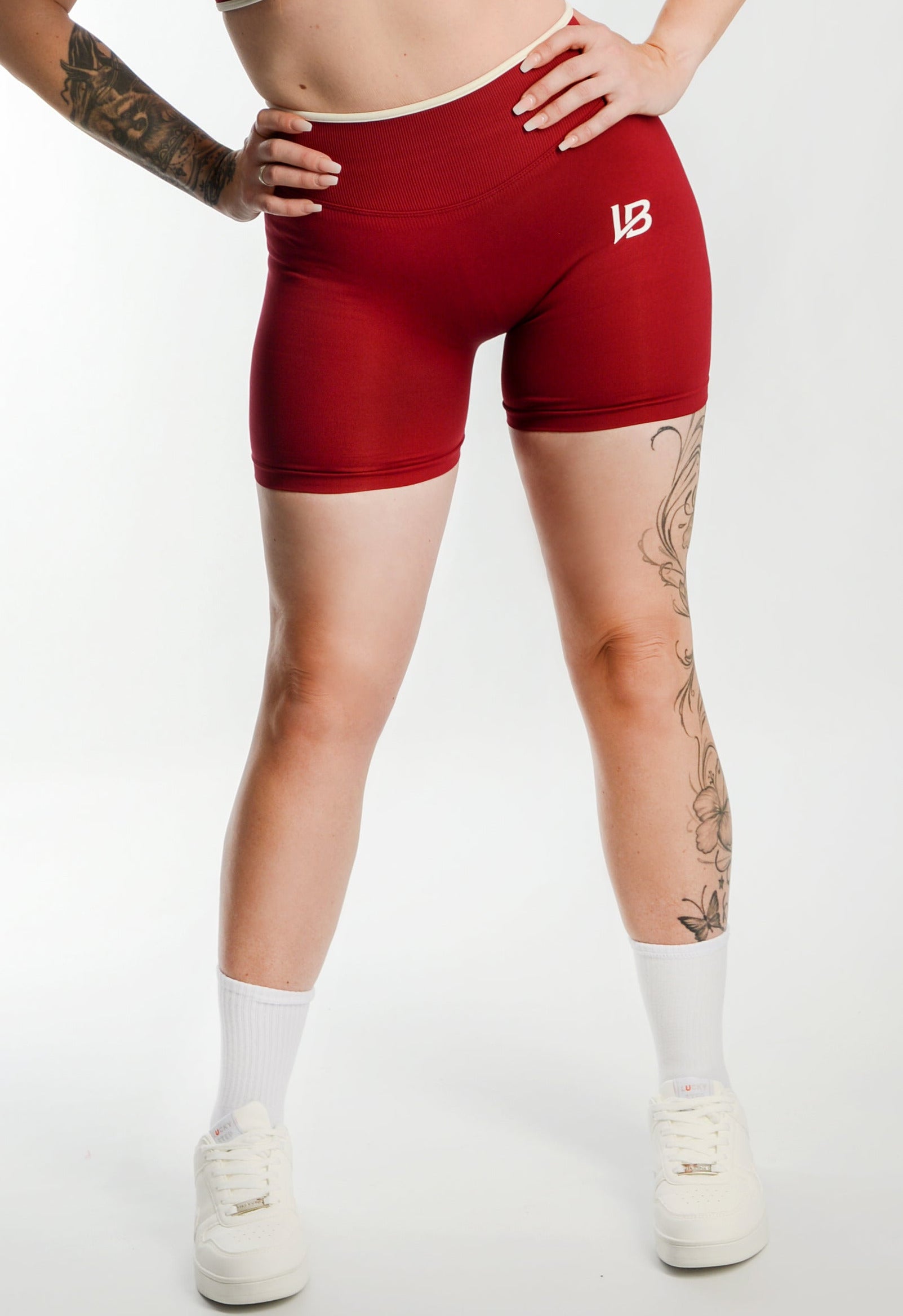 ATHLETIC Shorts - Burgundy X White