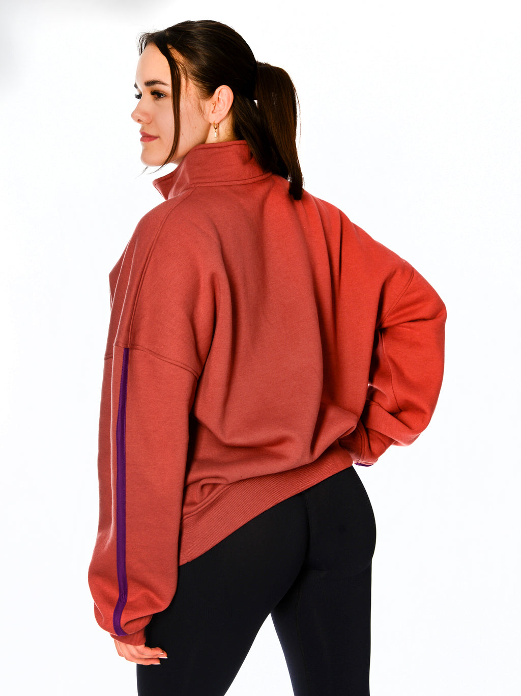 Zipper Hoodie Mauve X Purple