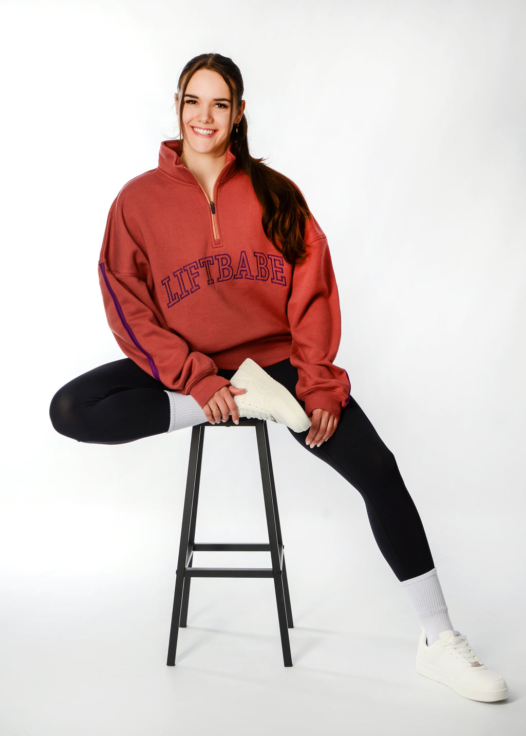 Zipper Hoodie Mauve X Purple