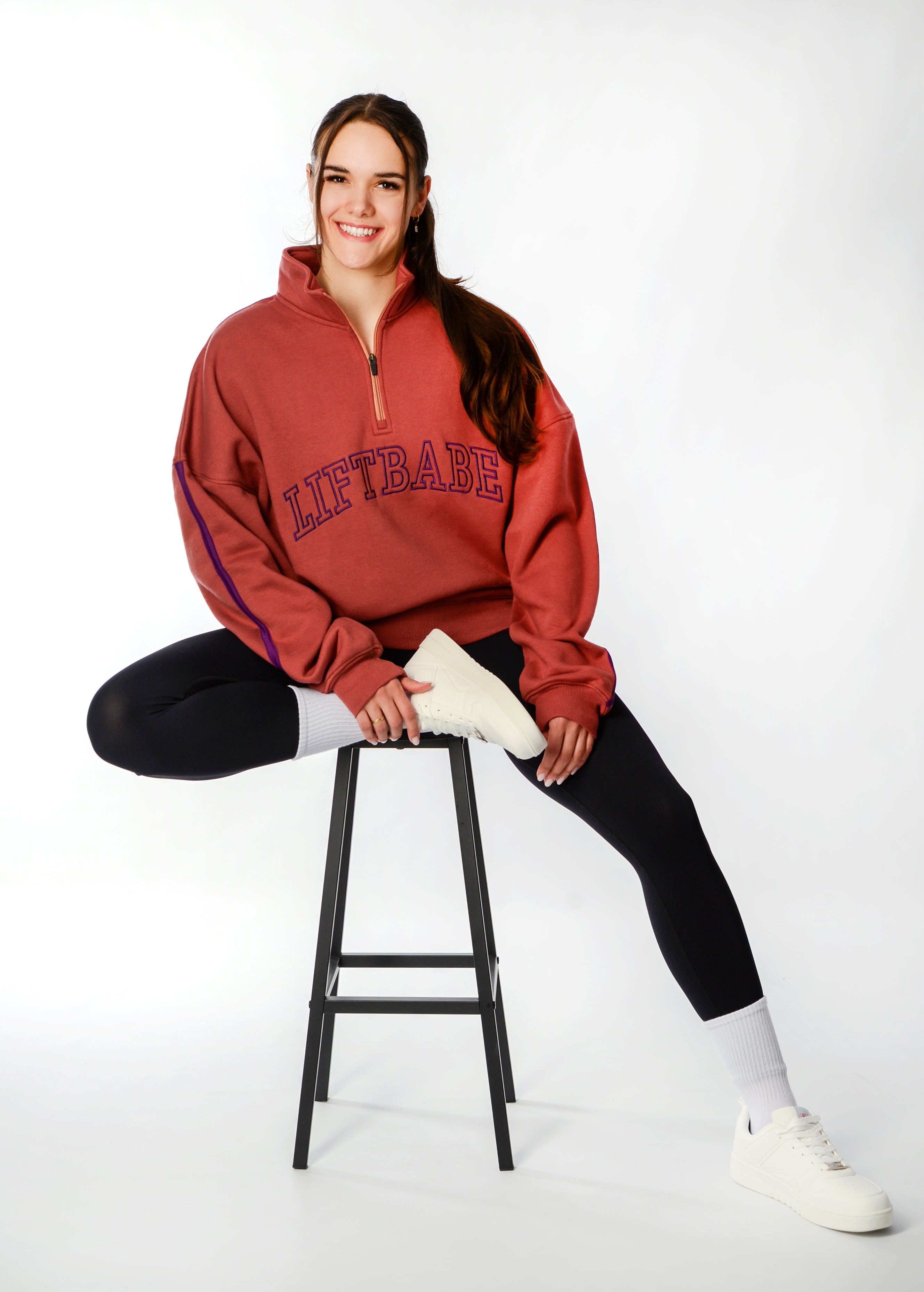 Zipper Hoodie Mauve X Purple