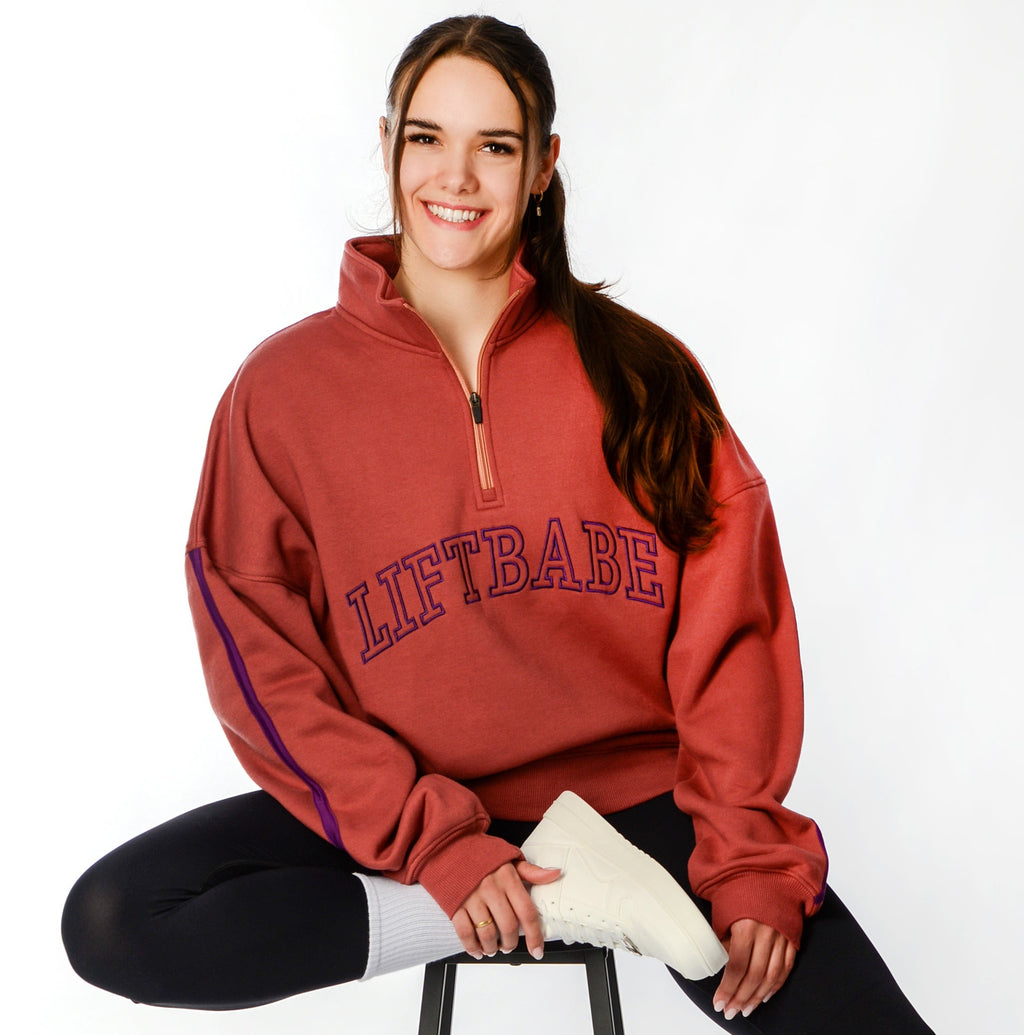 Zipper Hoodie Mauve X Purple