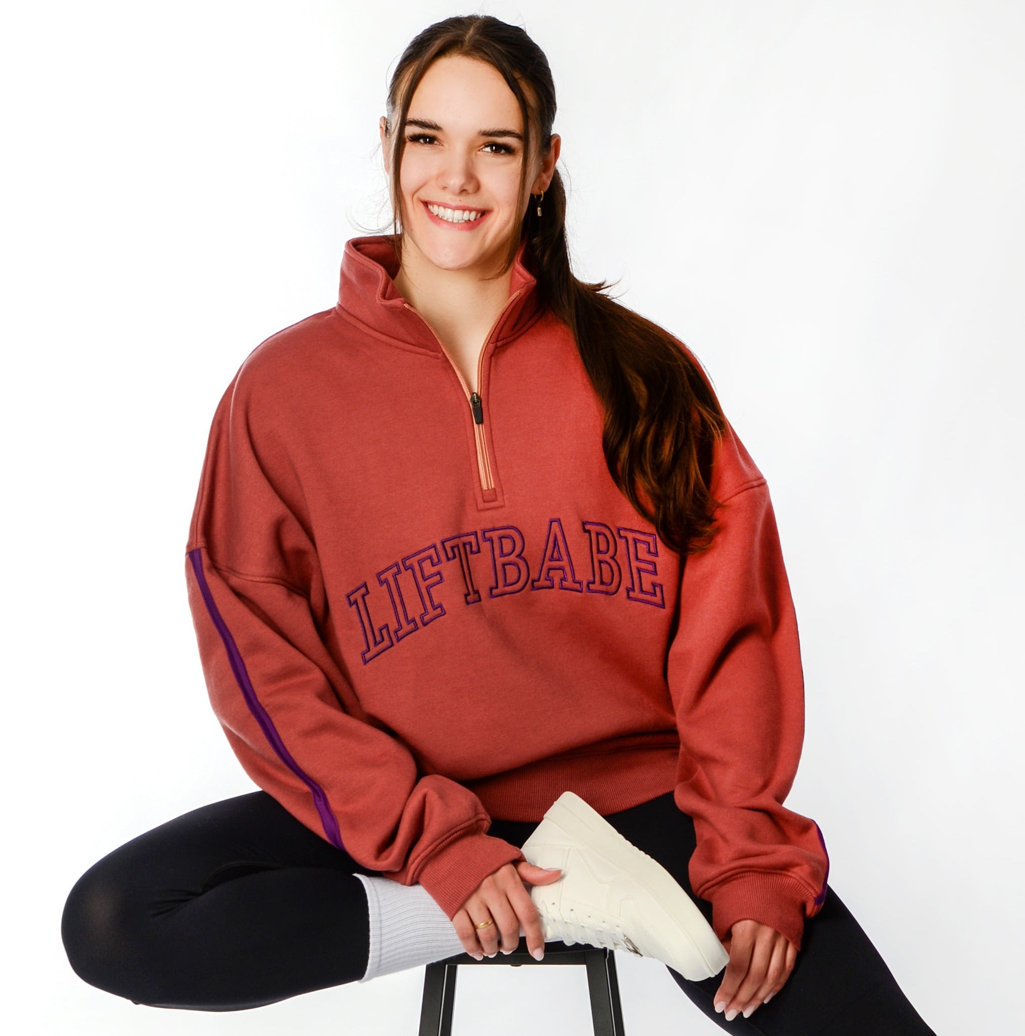 Zipper Hoodie Mauve X Purple