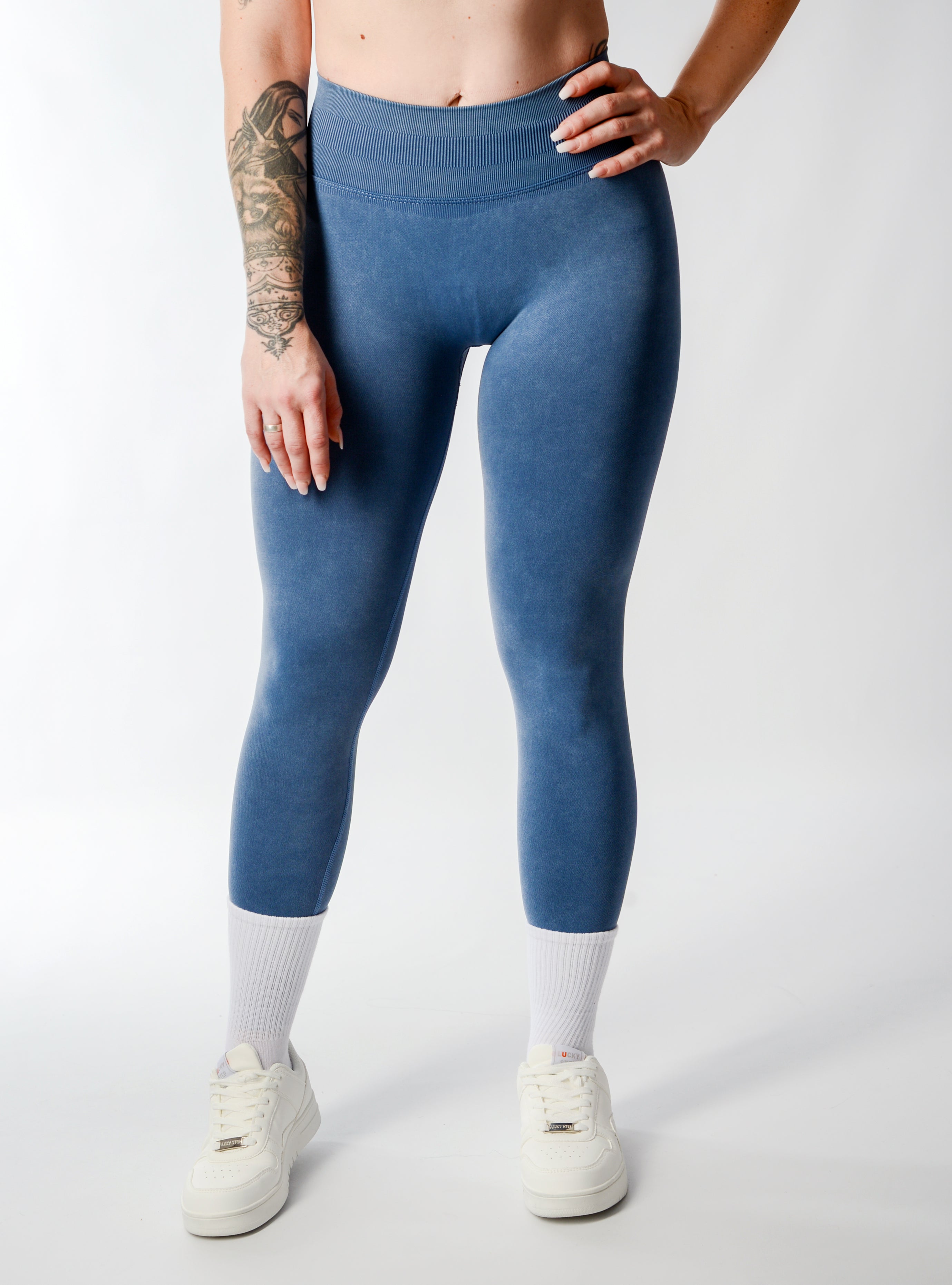 LIFTBABE Leggings - Dusty Blue